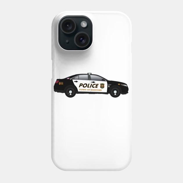 Town Of Bedford NY Police car Phone Case by BassFishin