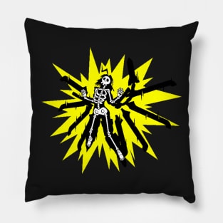 Nu-13 electrocution sticker. Pillow