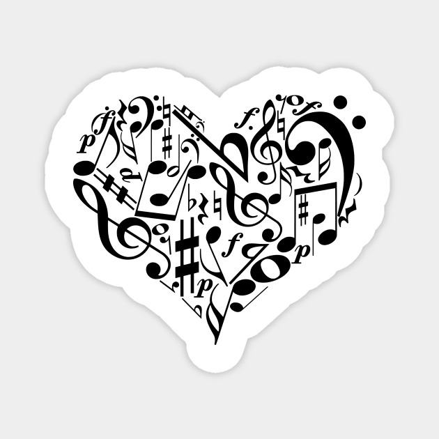 Music heart Magnet by hedehede