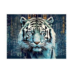 Tiger Animal Art Decor Paint Mosaic T-Shirt