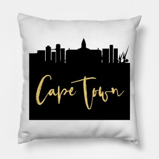 CAPE TOWN SOUTH AFRICA DESIGNER SILHOUETTE SKYLINE ART Pillow