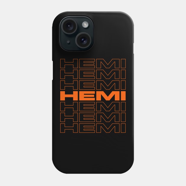 Mopar Hemi Repeat - Mopar orange Phone Case by retropetrol