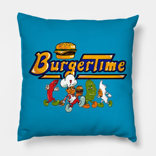 Burger Time Characters Pillow by RoswellWitness