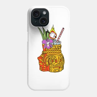 Flaming Tiki Drink Phone Case