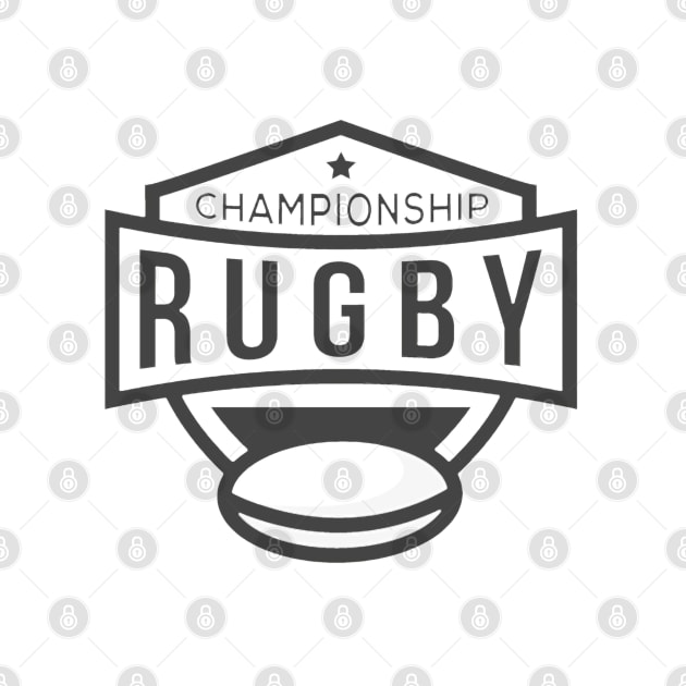 Rugby champion logo by Brainable ART