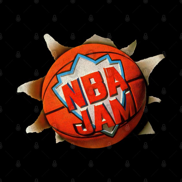 NBA JAM - vintage/worn out look by Buff Geeks Art