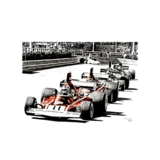 Clay Regazzoni & Niki Lauda. Ferrari 312B3. Monaco T-Shirt