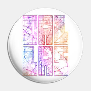 Dallas, USA City Map Typography - Colorful Pin