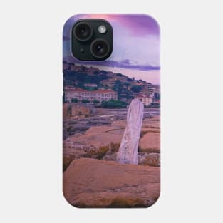 Summer Sunset Purple Sky Clouds Sea Rocks Italy Phone Case