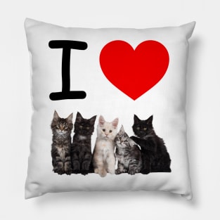 I HEART KITTENS Pillow