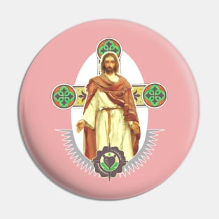 Jesus Christ and the cross of salvation Pin