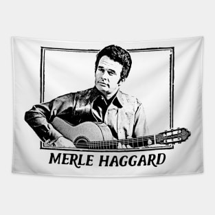 Merle Haggard \/\/ Retro Country Music Fan Design Tapestry