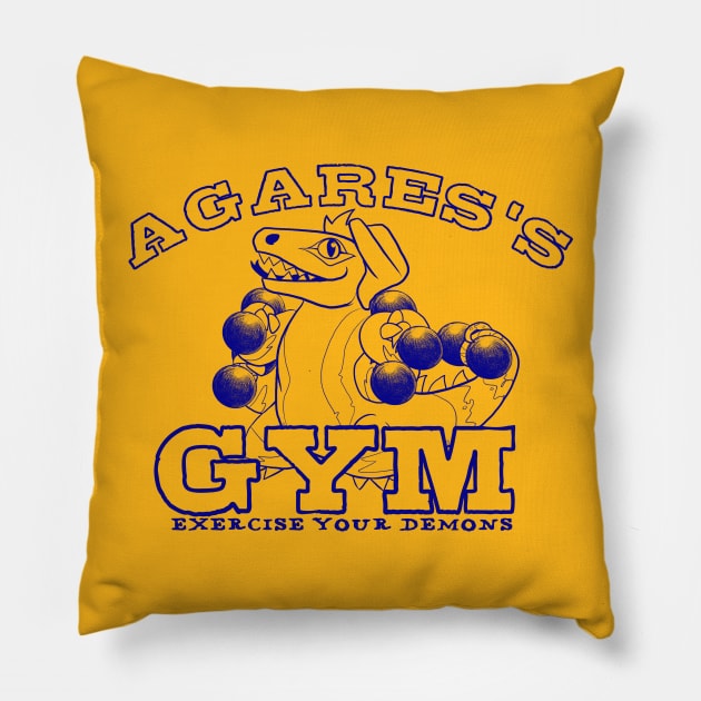 Agares's Gym Navy Pillow by AmberStone