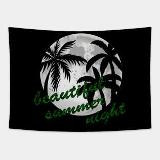 Beautiful Summer Night Full Moon Tapestry