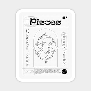 Pisces Zodiac Sign Personality Card Magnet