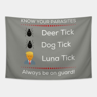 Know Your Parasites Trump Luna Tick Tapestry