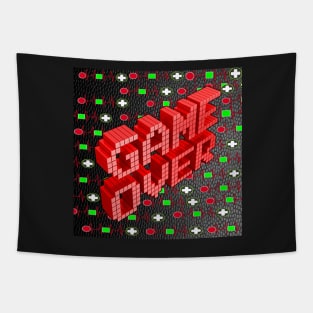 Gamer Gifts Video Gaming Graphic Design Funny Game Over Game Tapestry