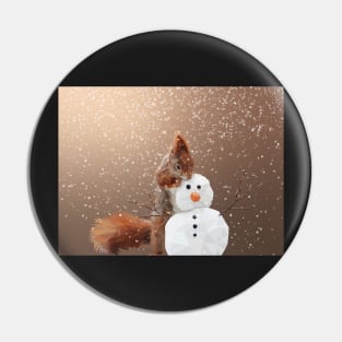 Snow Squirrel Pin