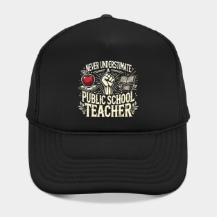 Never Underestimate a Public School Teacher Hat