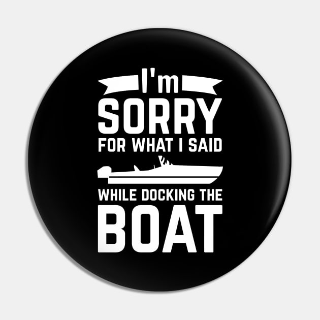 Funny Boat Boating Motorboat Captain Gift Pin by Dolde08