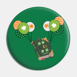 st patrick's day book and Balloon Pin