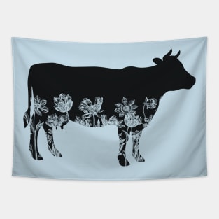 Floral Cow Tapestry