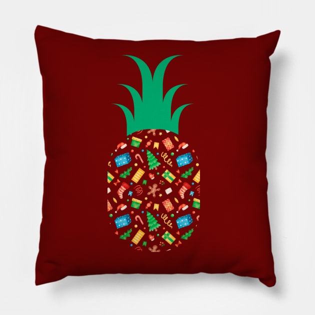 A Christmas Pineapple Pillow by nancy.hajjar@yahoo.com