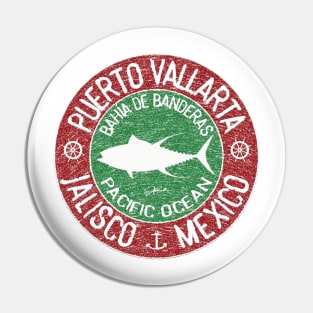 Puerto Vallarta, Jalisco, Mexico, with Yellowfin Tuna Silhouette Pin