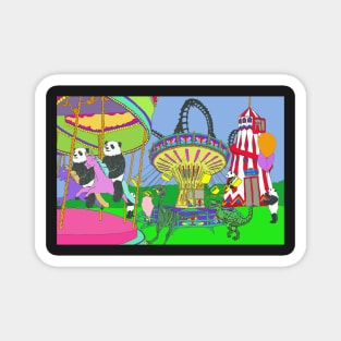 Jurassic Panda Fun Fair Magnet