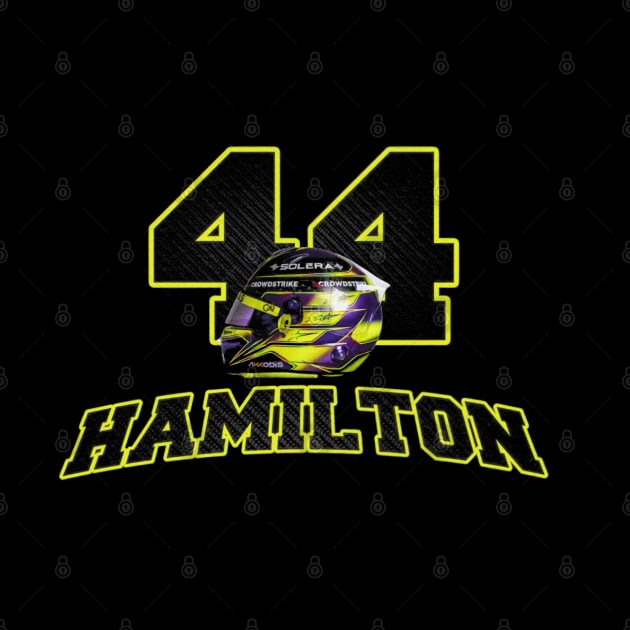 Lewis Hamilton 44 Helmet by lavonneroberson