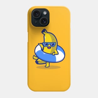 Cute Banana Wearing Balloon Cartoon Phone Case