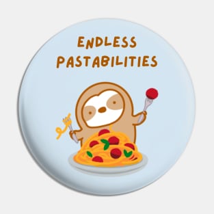 Endless Possibilities Pasta Sloth Pin