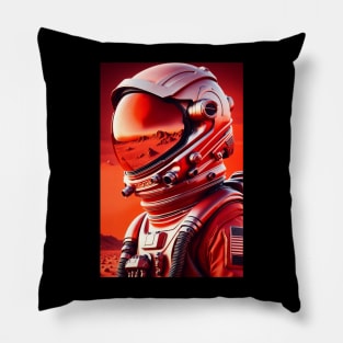 Mars Astronaut T Shirt Pillow