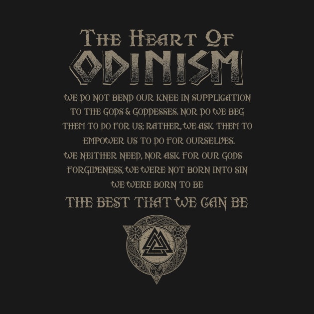 The Heart Of Odinism Norse Mythology God Valkyrie Valhalla Viking Raven Thor Shirt by Windytee