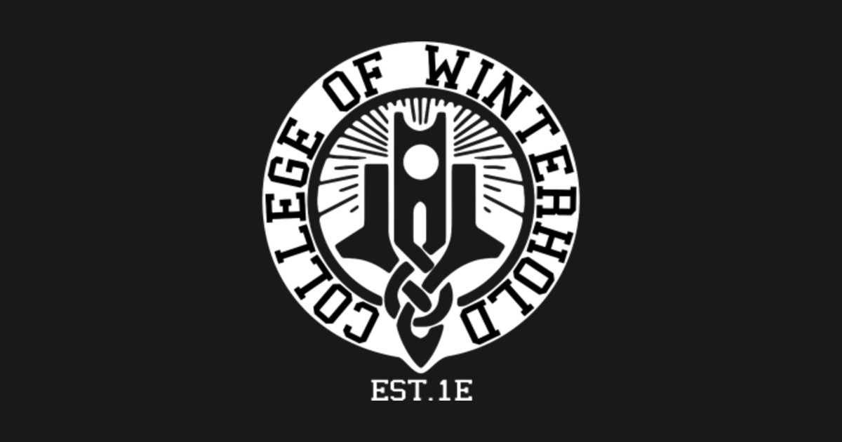 College of Winterhold Est. 1E College Sticker TeePublic
