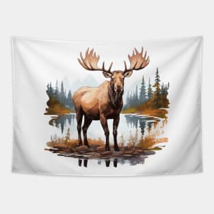 Wild Moose Tapestry