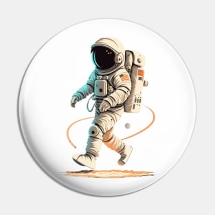 ASTRONAUT WALKING IN OUTERSPACE Pin