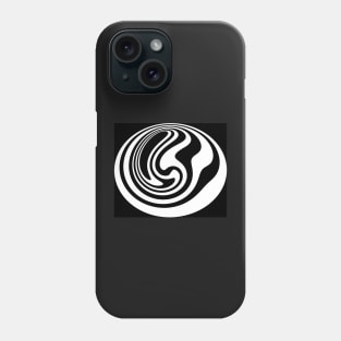 Black and White whirl Phone Case