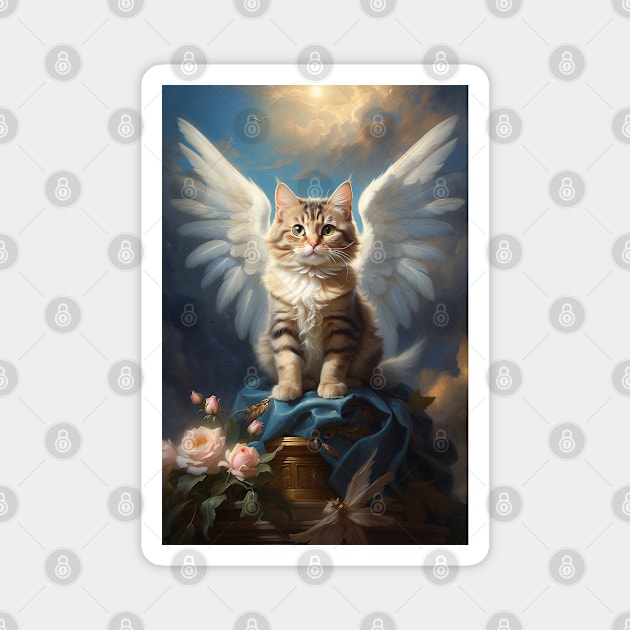 Angel Cat Magnet by Ratherkool