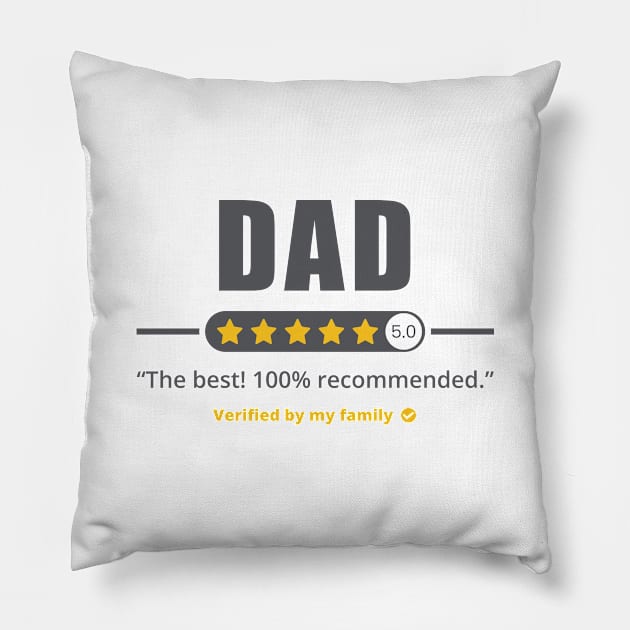 Five Stars Dad v2 Pillow by Olipop