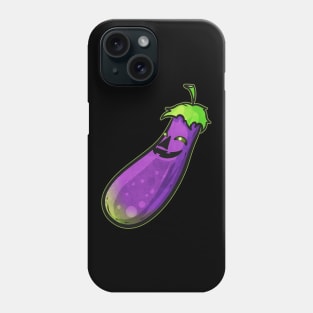 Eggplant Aubergine Jack O Lantern Face Costume Halloween Phone Case