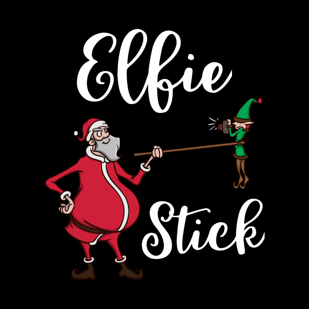 Funny Elf Pun Selfie Stick Santa Claus Christmas Meme Gift by TellingTales