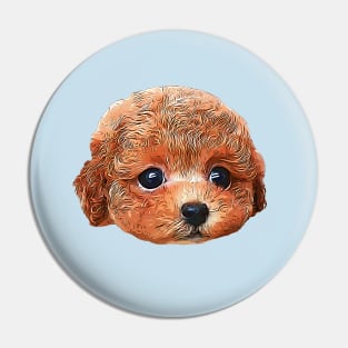 Poodle Teddy Puppy Dog Super Cute Art Pin