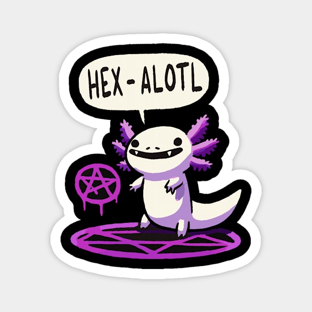 Hexaotl Pentagram Axolotl Magnet by DoodleDashDesigns