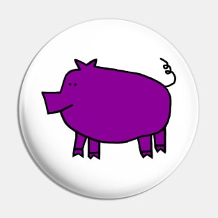 Cute Purple Pig Pin