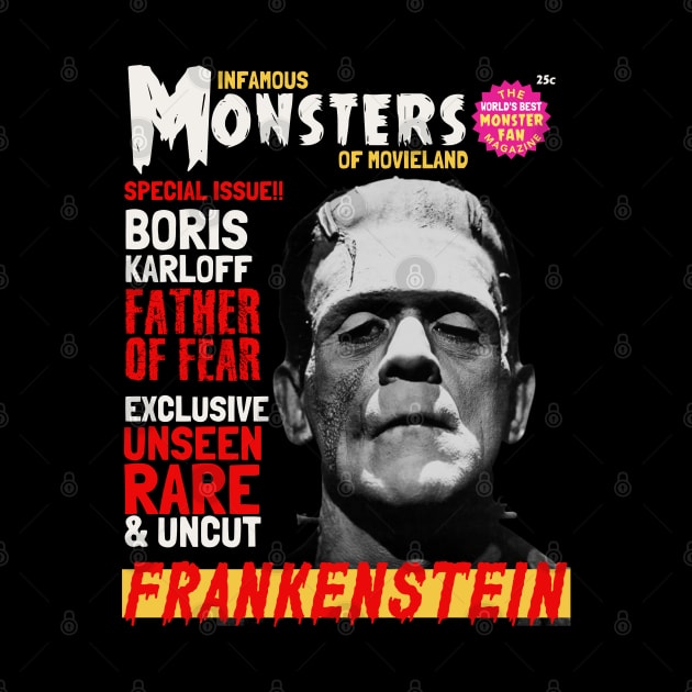 Vintage Pulp horror Frankenstein Horror Magazine by Teessential