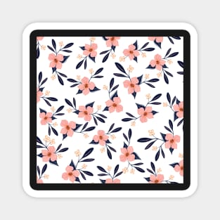 Pink flowers pattern Magnet