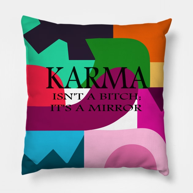 KARMA Pillow by MAYRAREINART