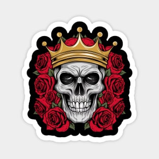 Floral Skull: Beauty and Darkness in Harmony Magnet