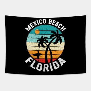 Vintage Mexico Beach Florida Vacation Tapestry